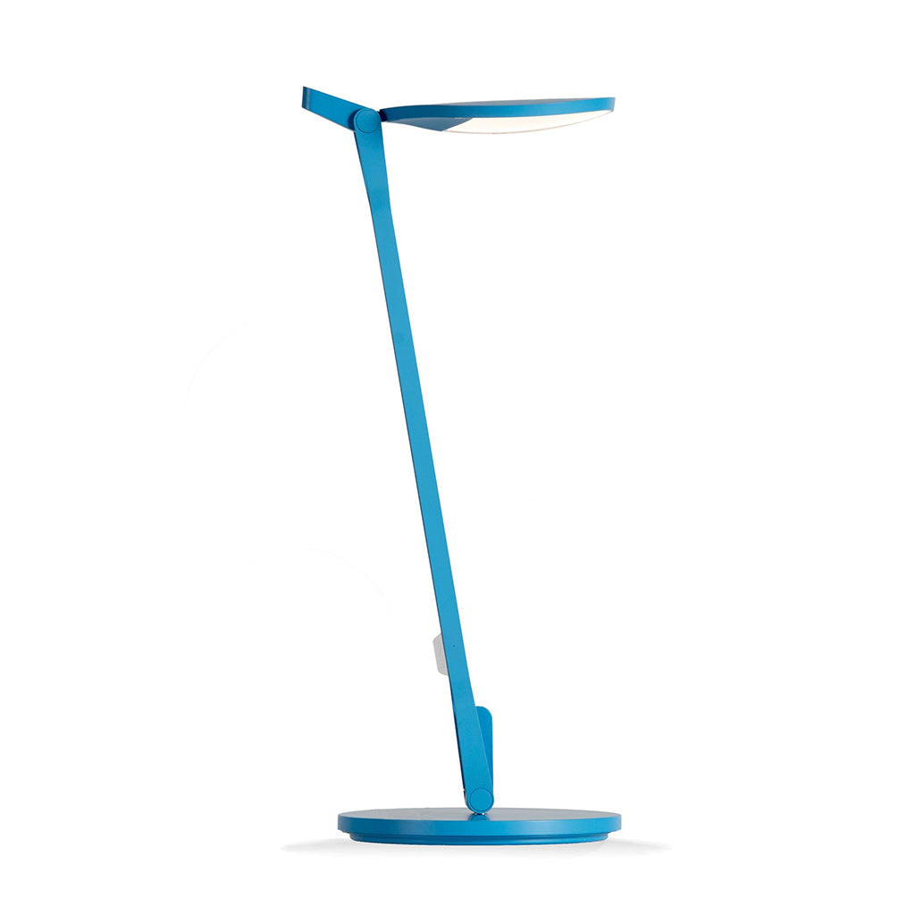 blue table lamp