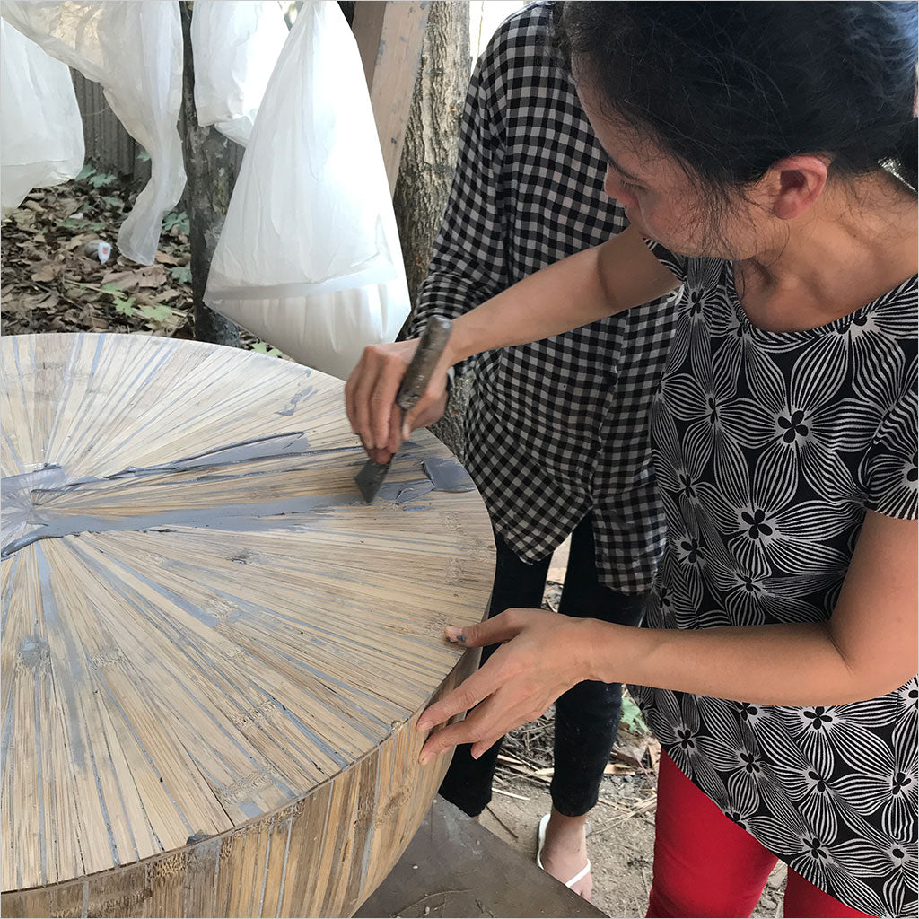 bamboo furniture in production