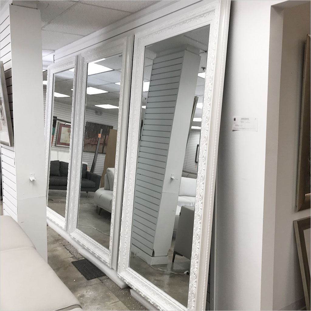 White Floor Mirror - OUTLET
