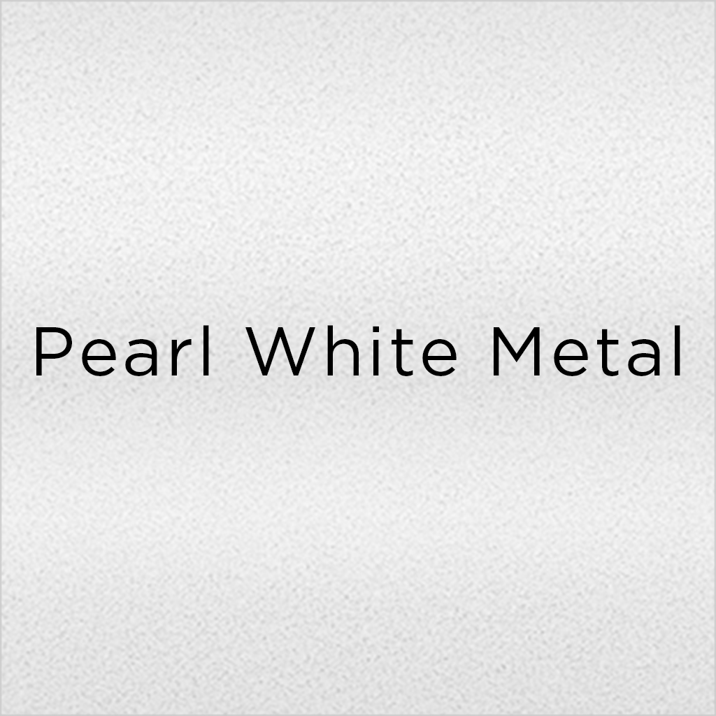 pearl white powder-coated metal swatch