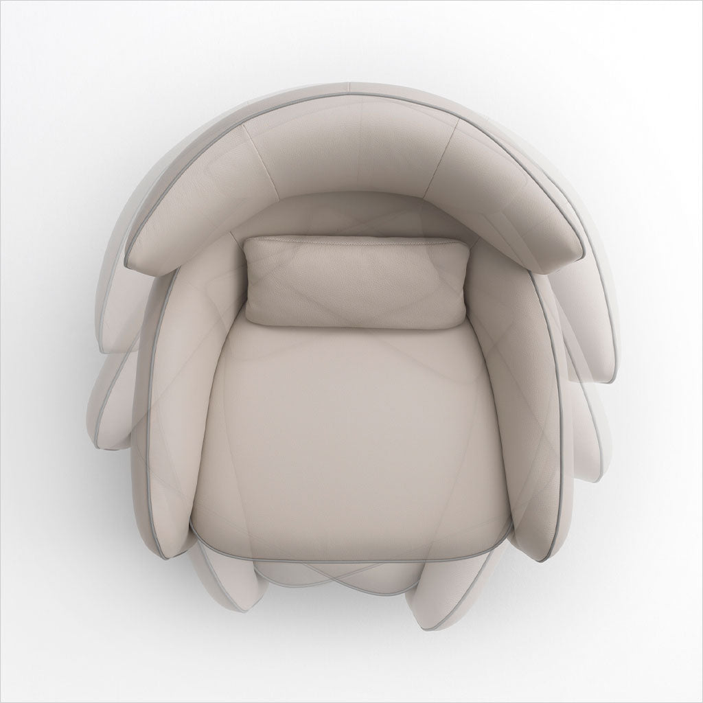 Lilly Swivel Armchair - Stone Grey Microfiber