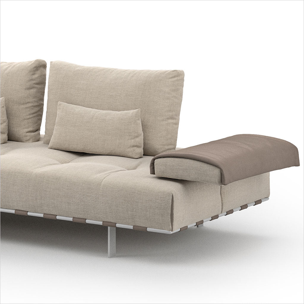 Libero Sectional - Fabric and Leather Combo