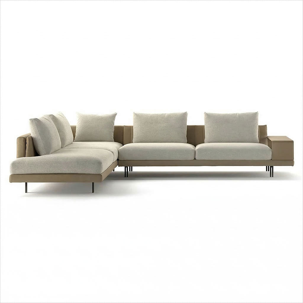 Twist Sectional - Beige Fabric