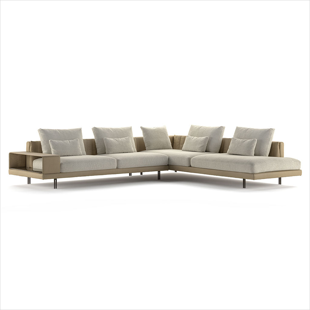 Twist Sectional - Beige Fabric