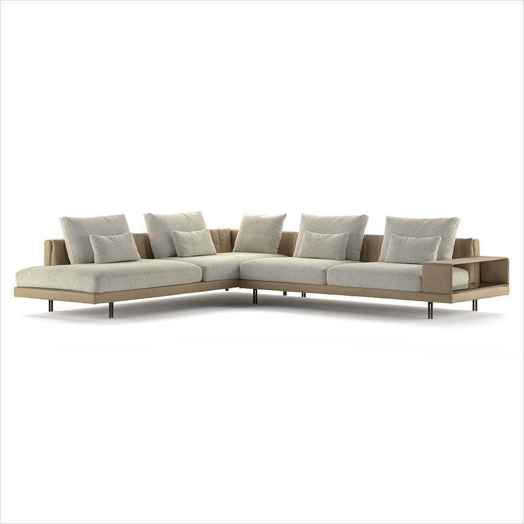 Twist Sectional - Beige Fabric