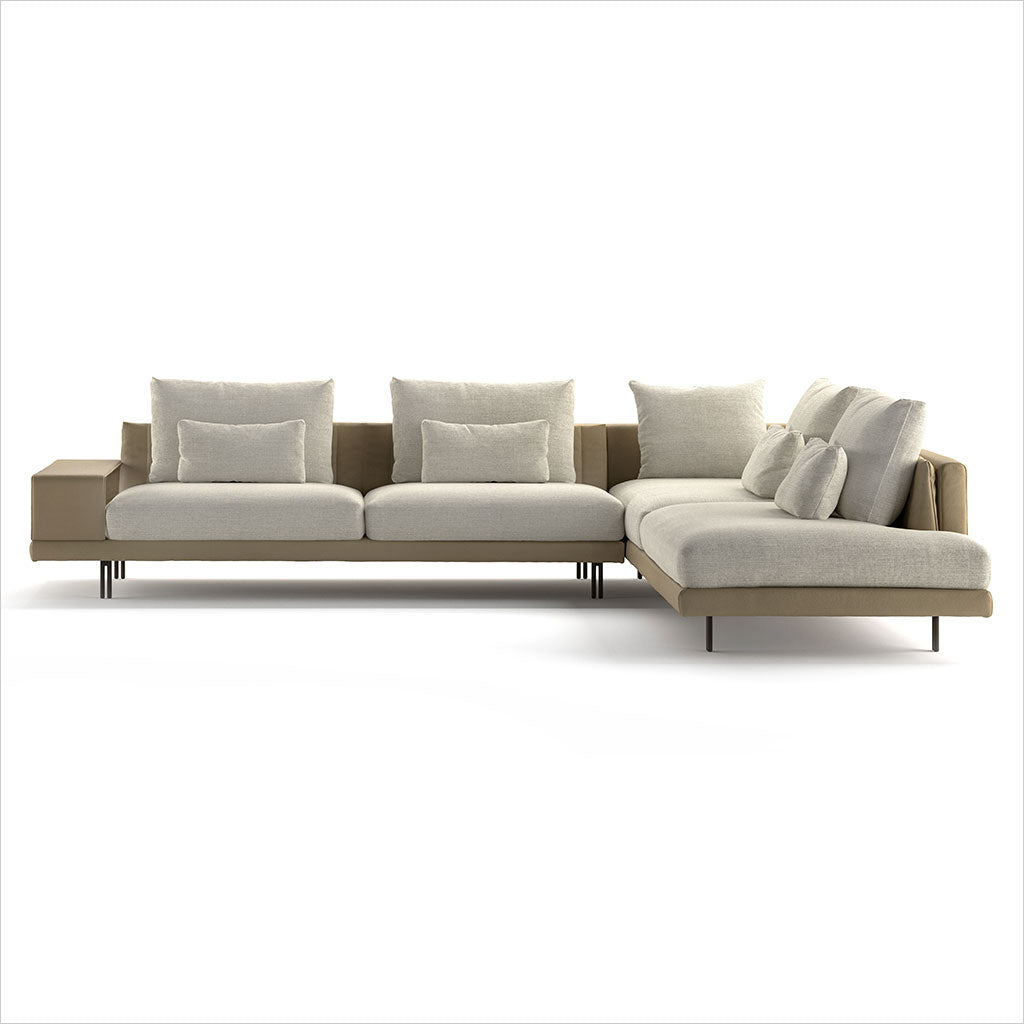 Twist Sectional - Beige Fabric