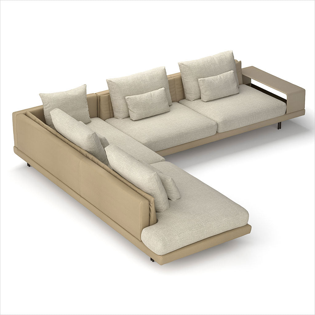 Twist Sectional - Beige Fabric