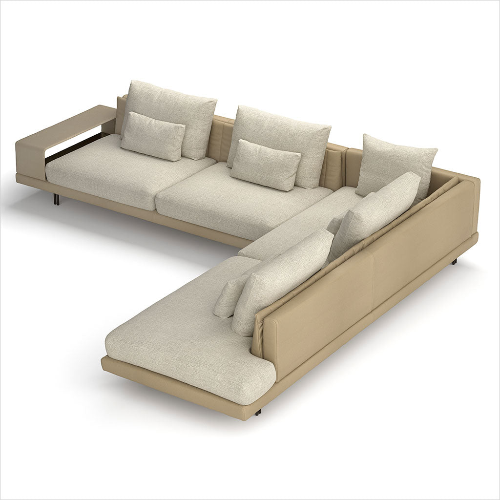Twist Sectional - Beige Fabric