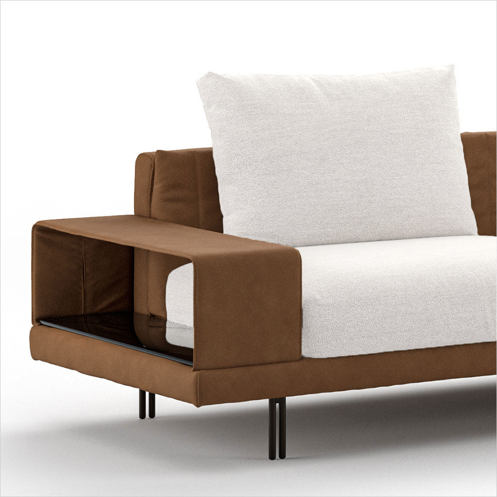 Twist Sectional - Ivory Fabric