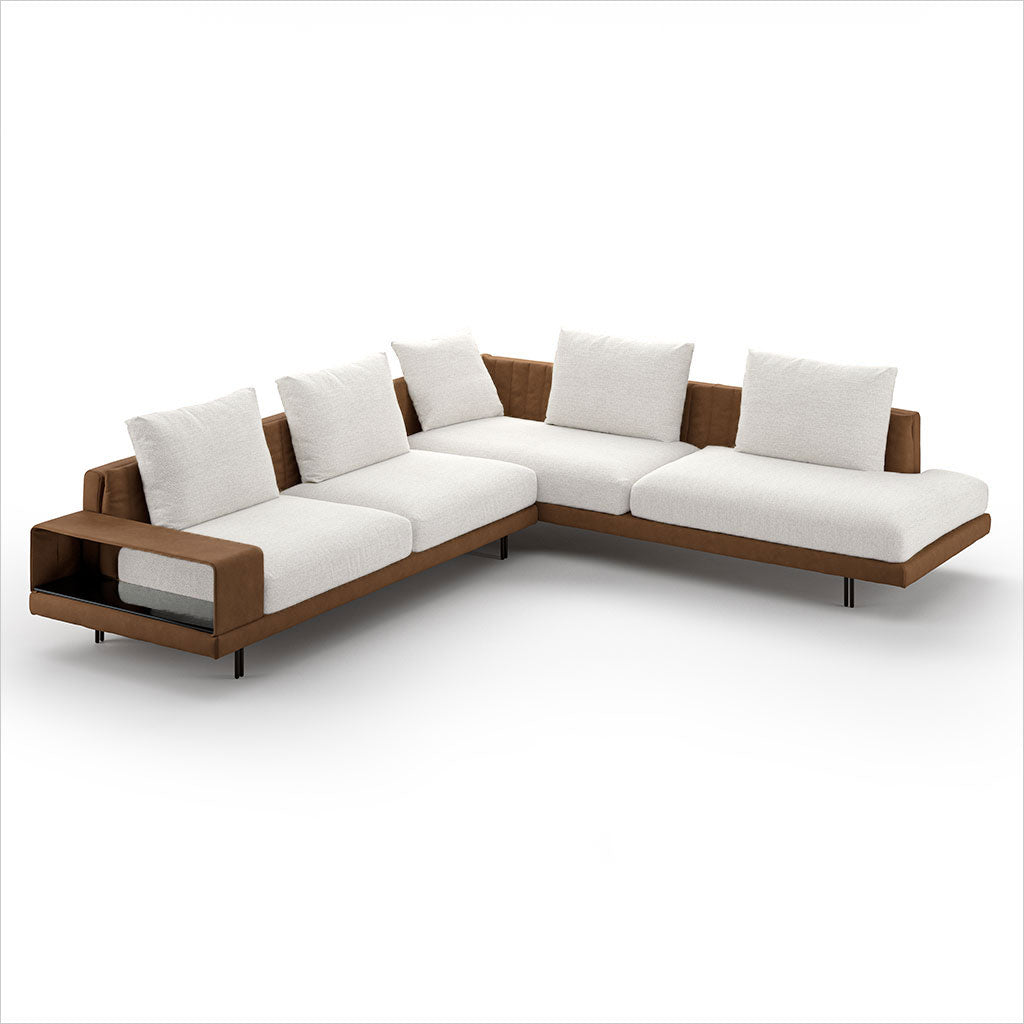 Twist Sectional - Ivory Fabric