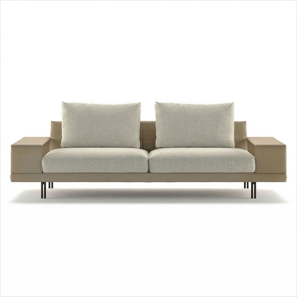 Twist Sofa - Beige Fabric