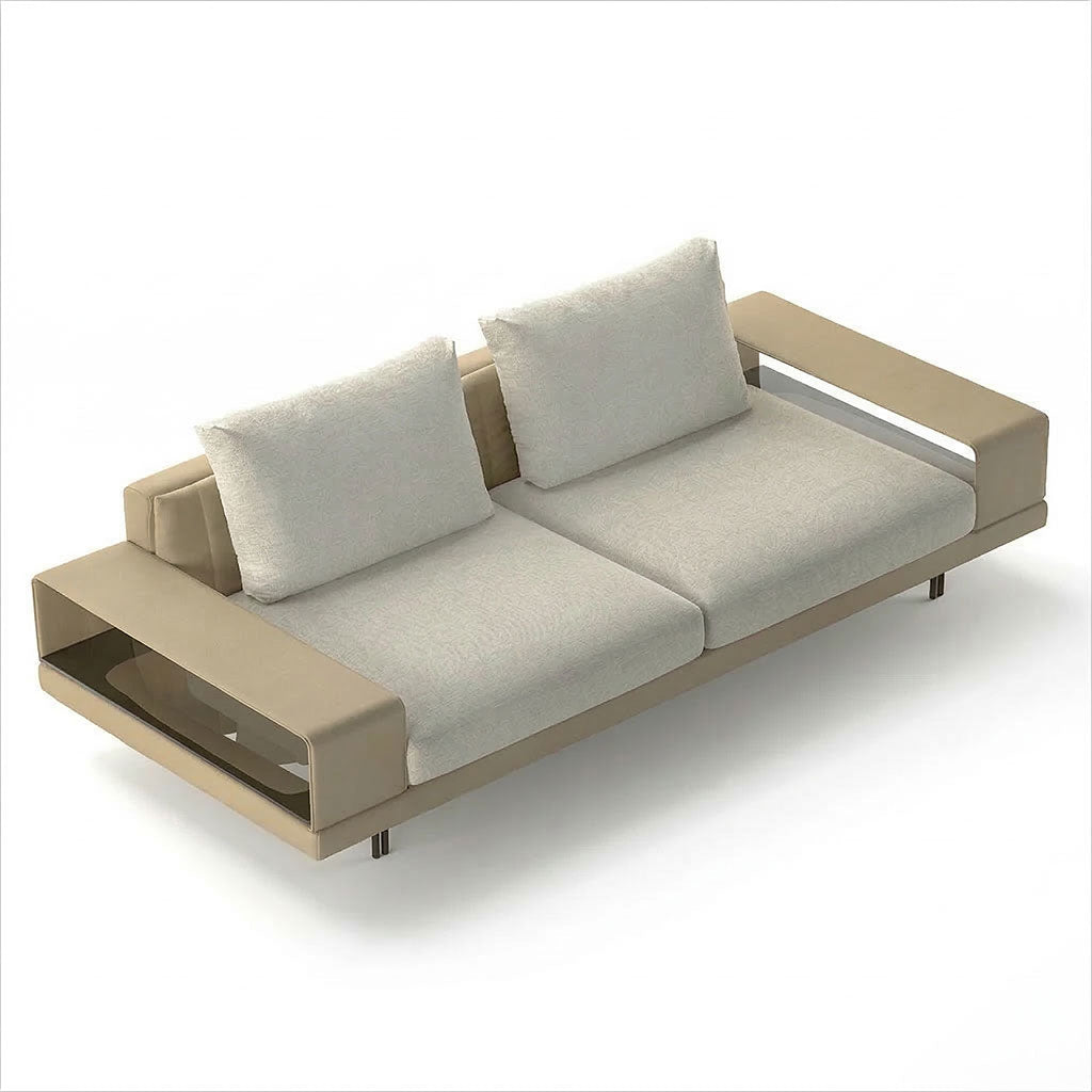 Twist Sofa - Beige Fabric