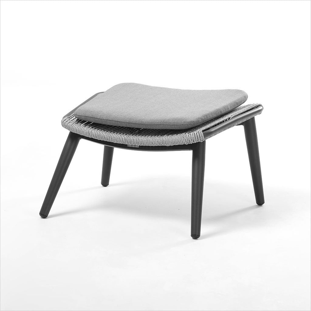 Elise Ottoman - Grey Charcoal