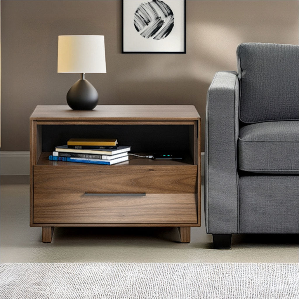 Kava Nightstand - 28 inch - Walnut