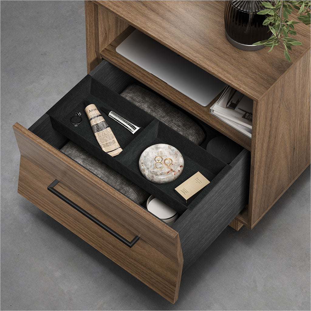 Kava Nightstand - 20 inch - Walnut