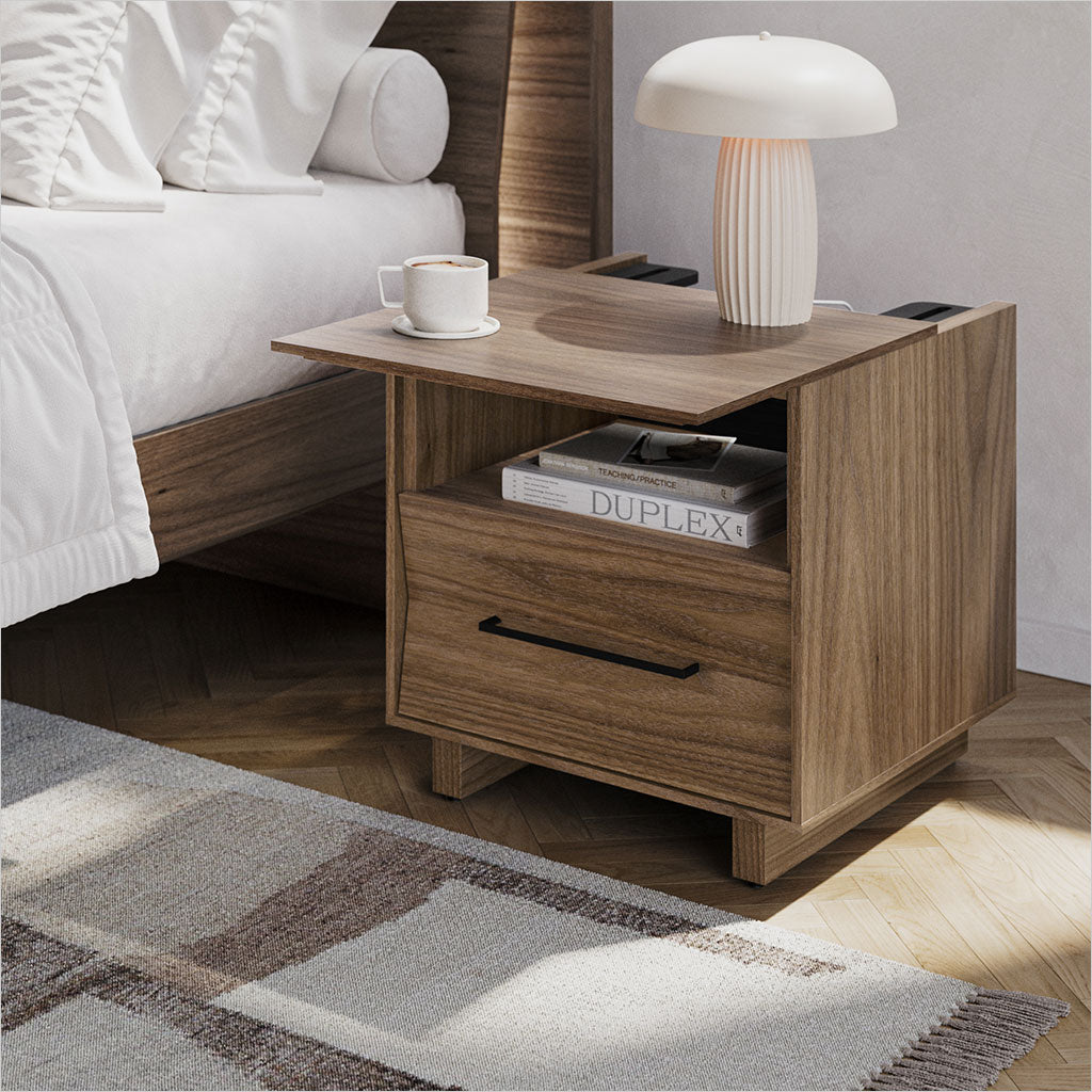 Kava Nightstand - 20 inch - Walnut