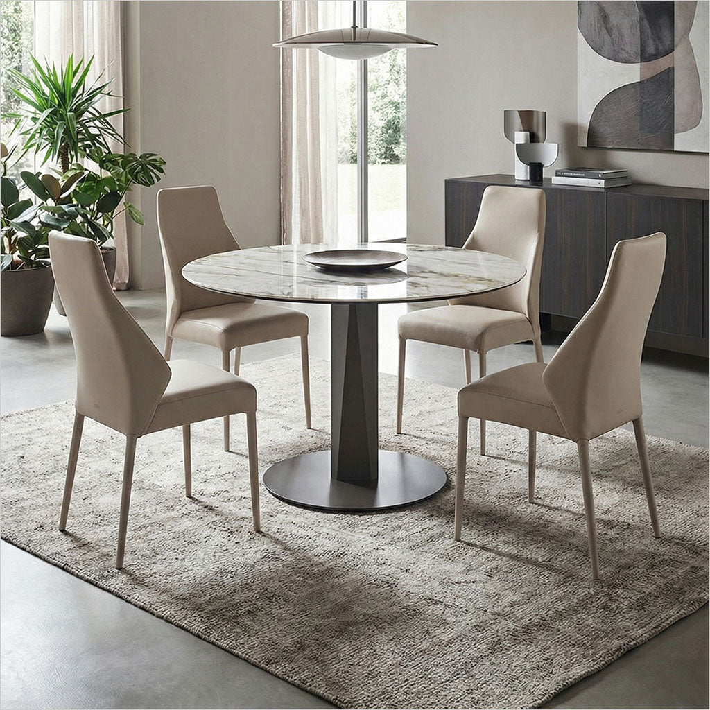 Bruno Dining Chair - Linen Leather