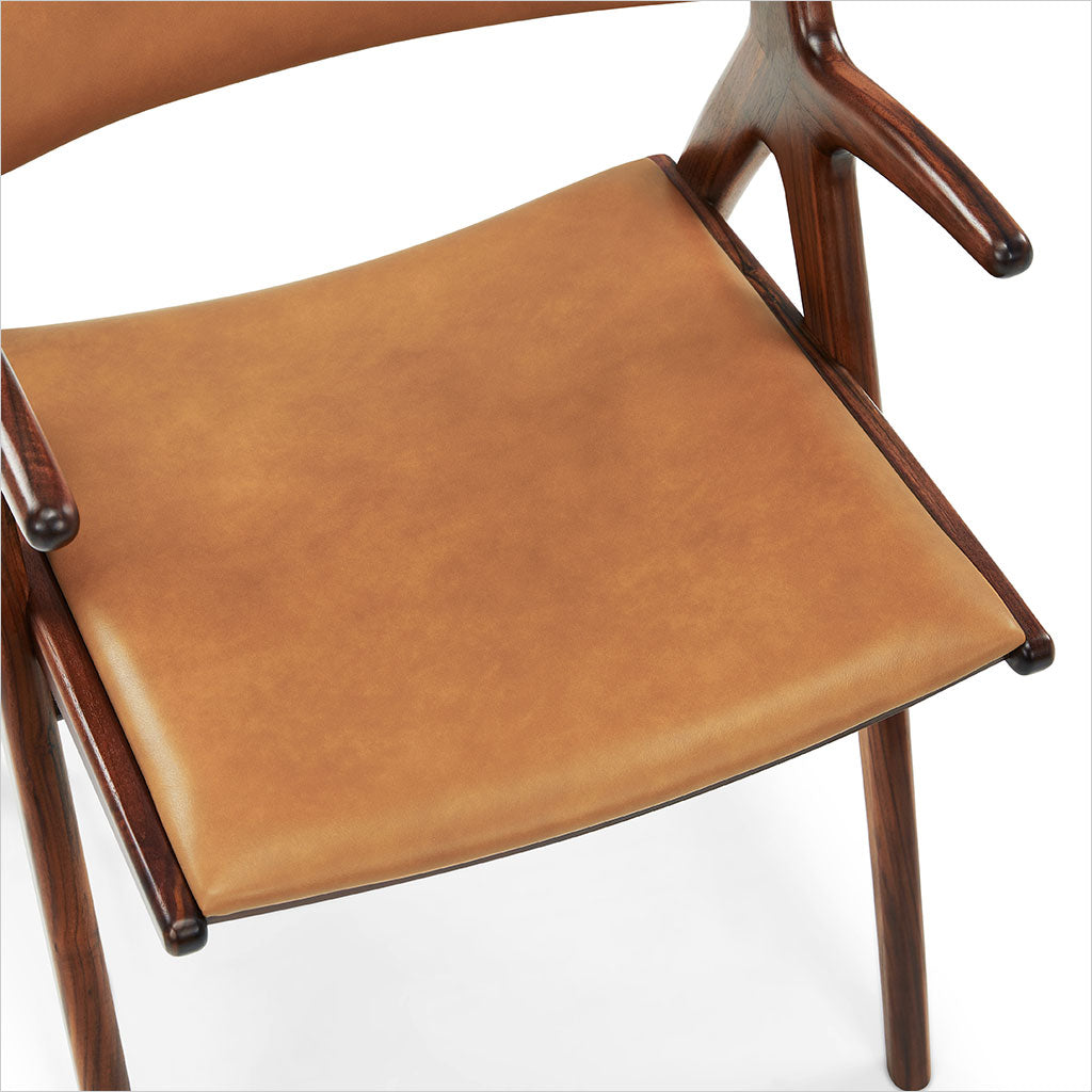 Wave Dining Armchair - Camel