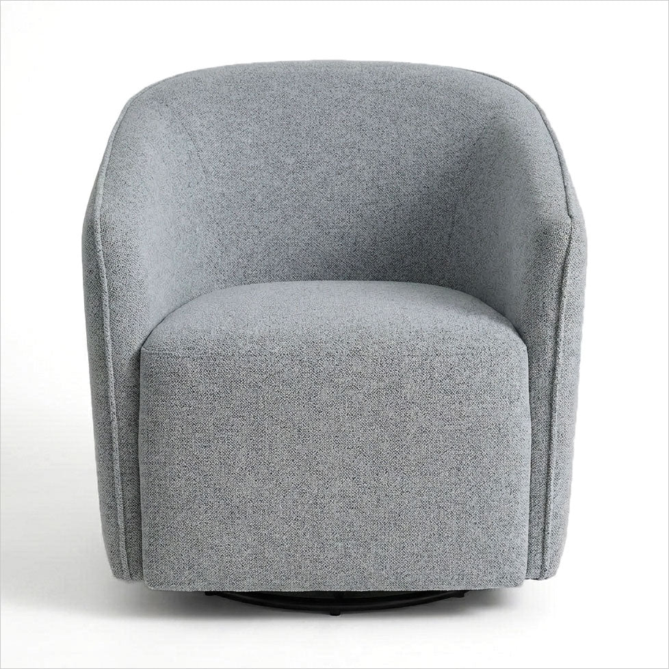 Regent Swivel Armchair - Grey Fabric