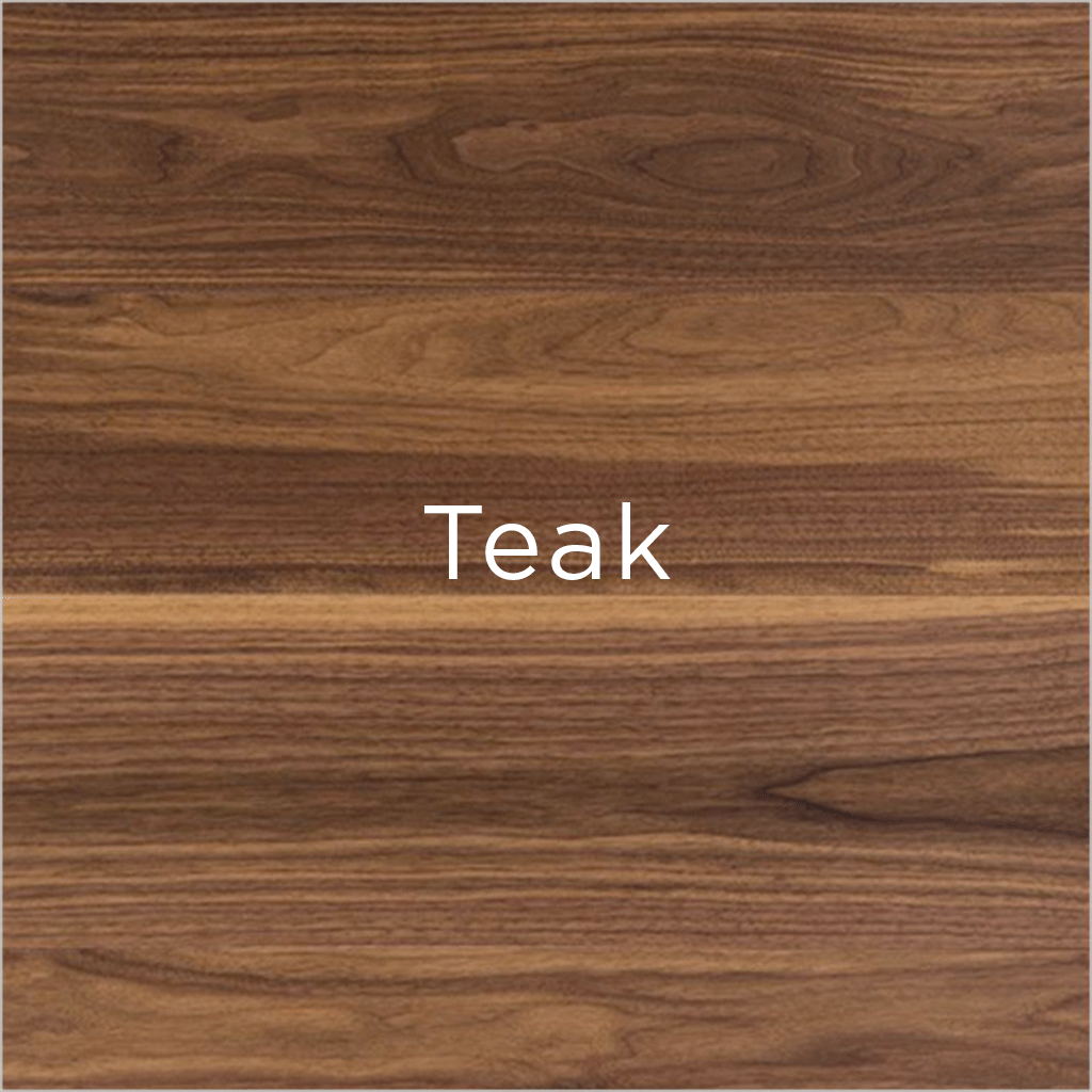 natural teak wood swatch