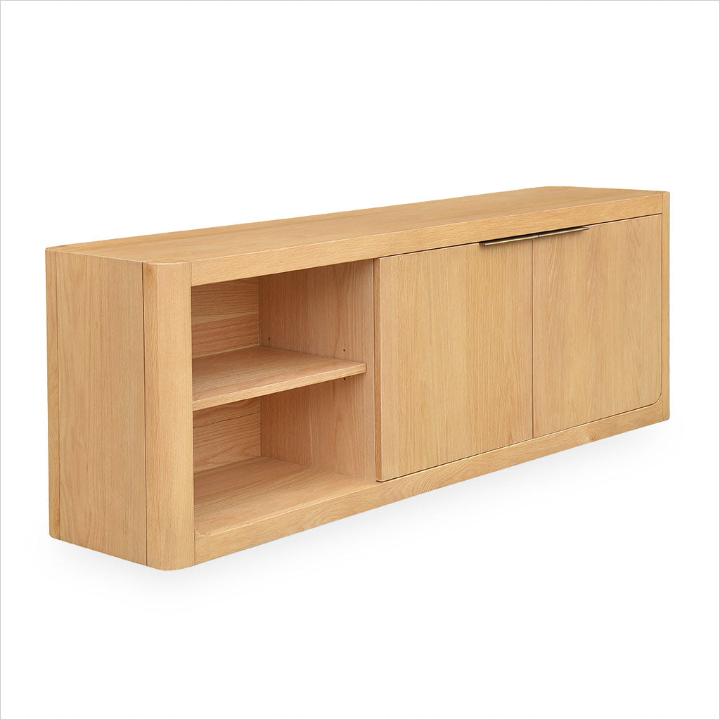 Luna 2-Door Media Cabinet - Natural