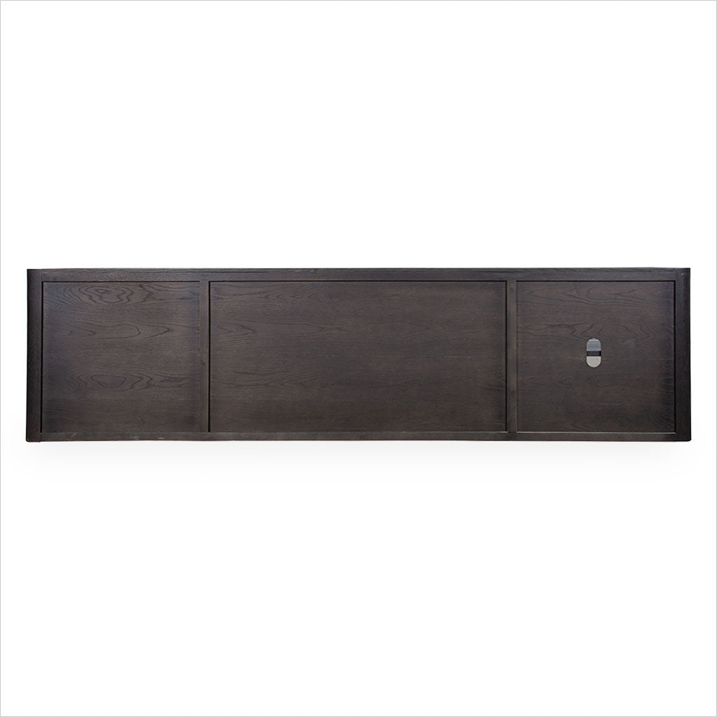 Luna 3-Door Media Cabinet - Charcoal