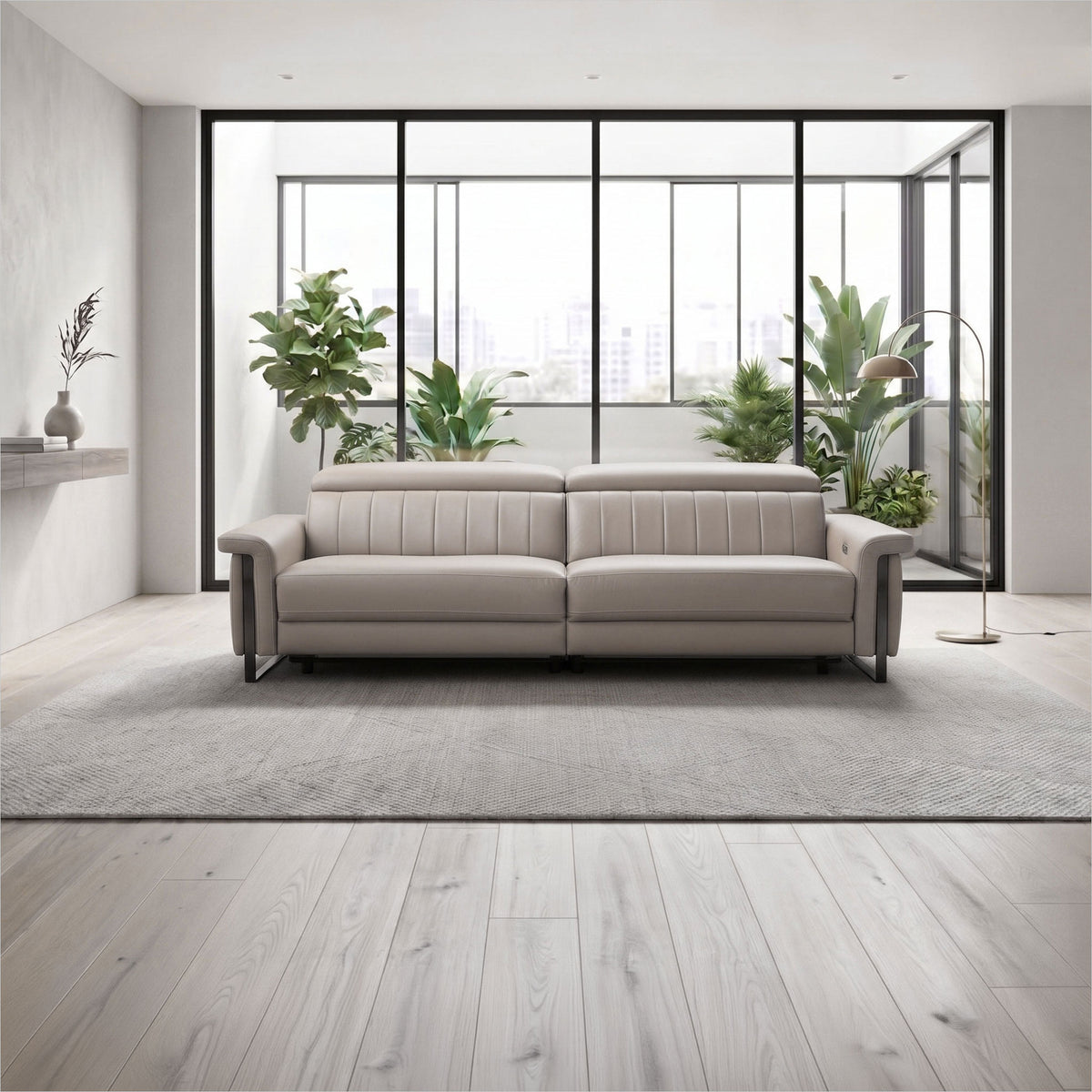 Continental Sofa - Light Grey