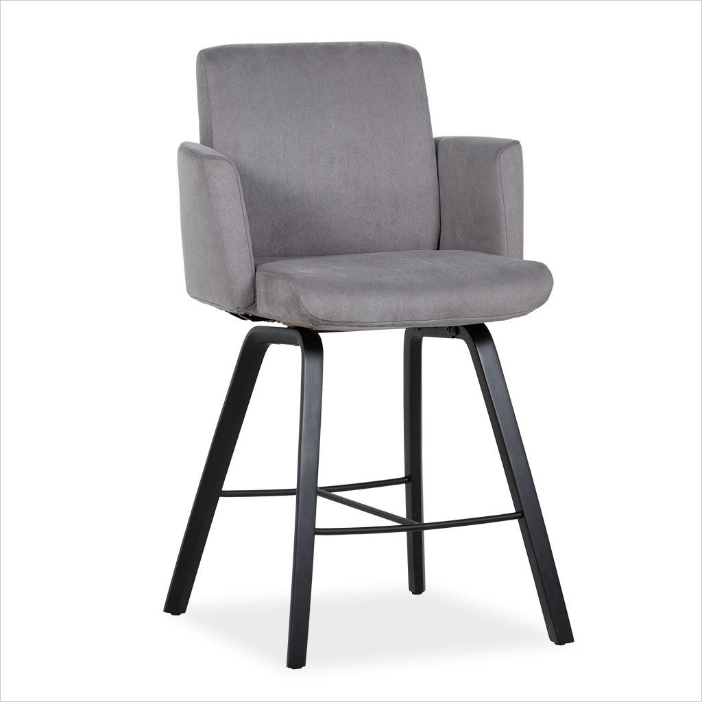 Asker Reclining Counter Stool - Charcoal
