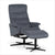 Calabria Recliner and Ottoman - Midnight