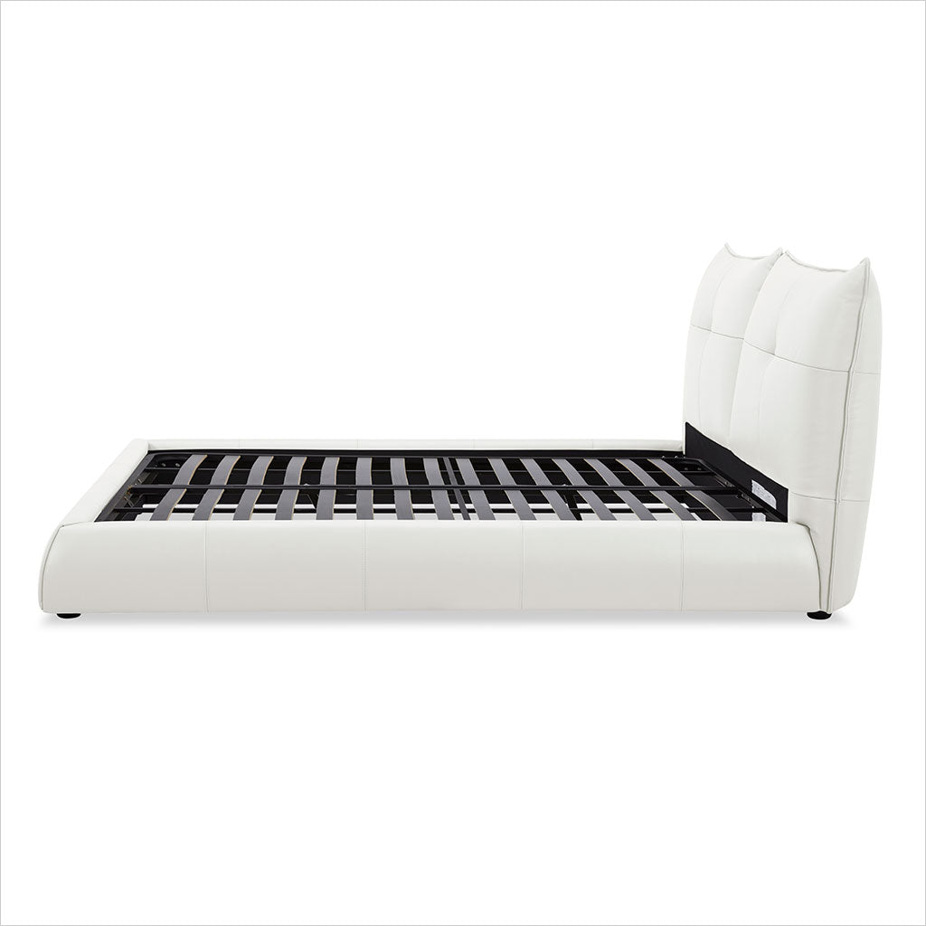 Lago Leather Bed - White