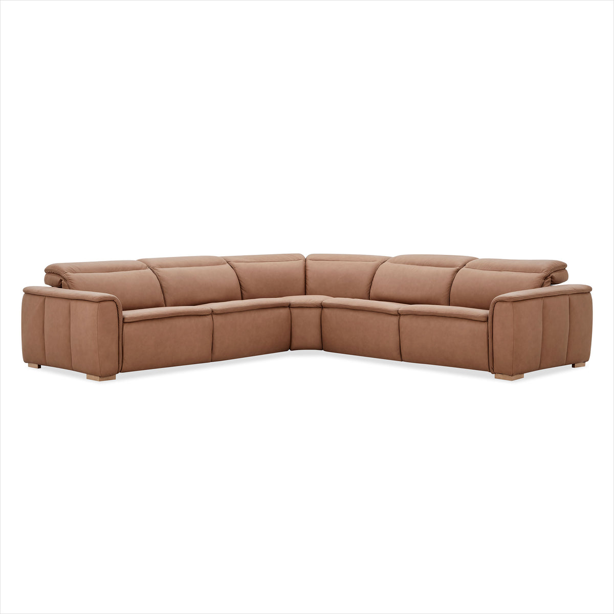 Oscar Sectional - Isla Sienna Leather