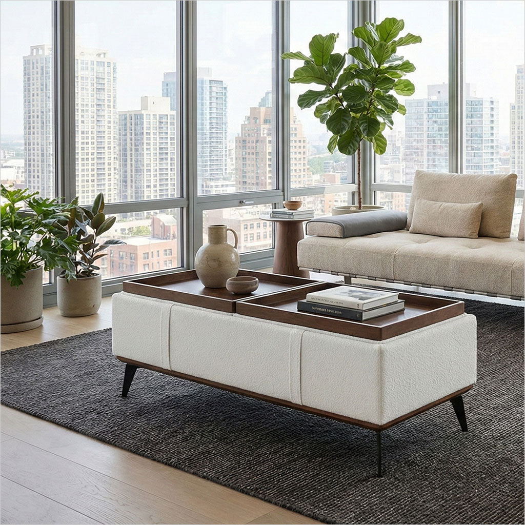 ottoman with flip-top