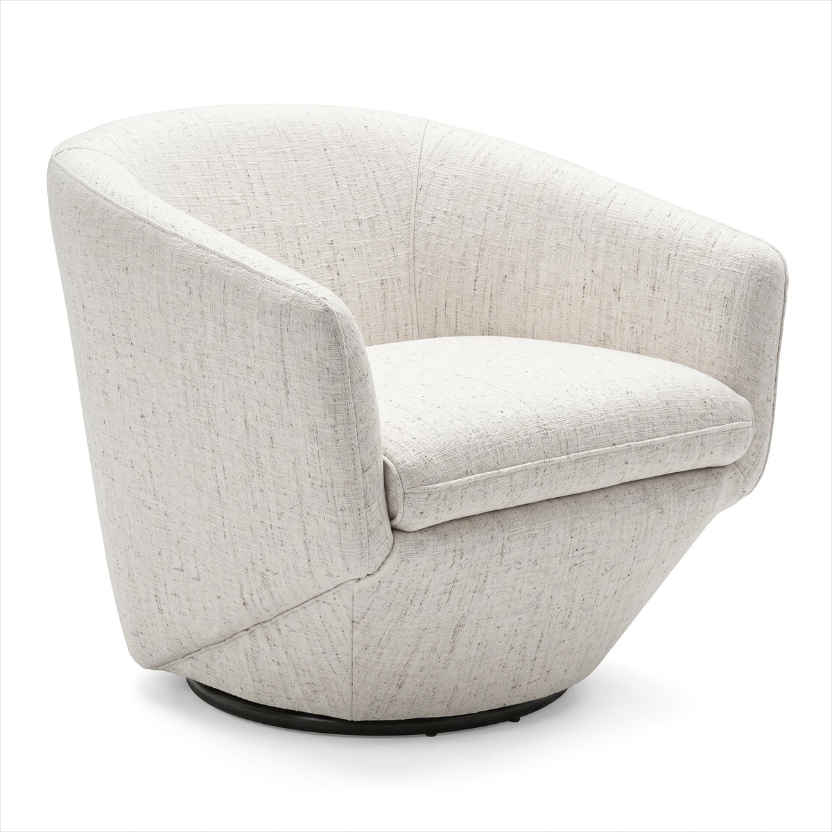Capri Swivel Chair - Nomad Snow Fabric