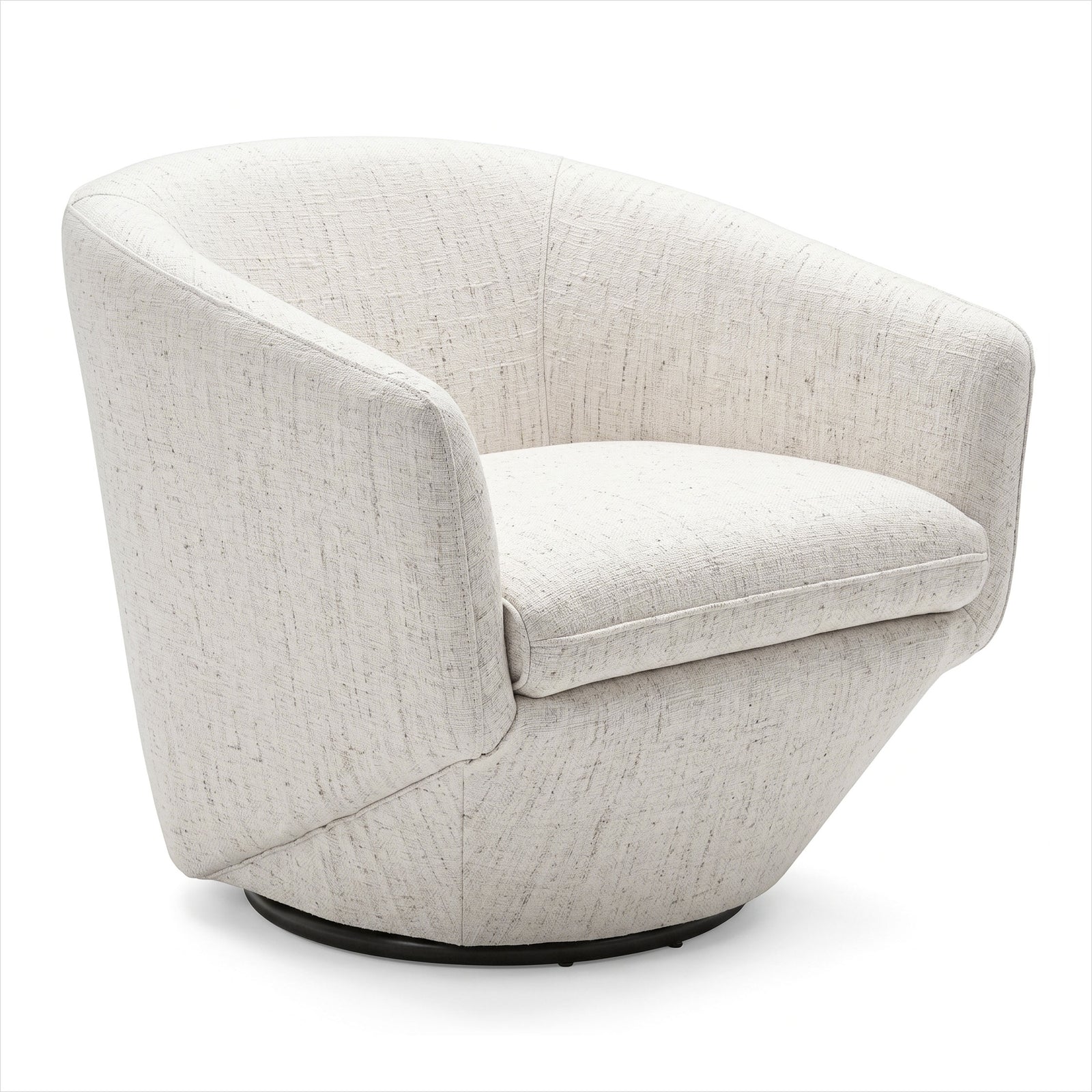 Capri Swivel Chair - Nomad Snow Fabric