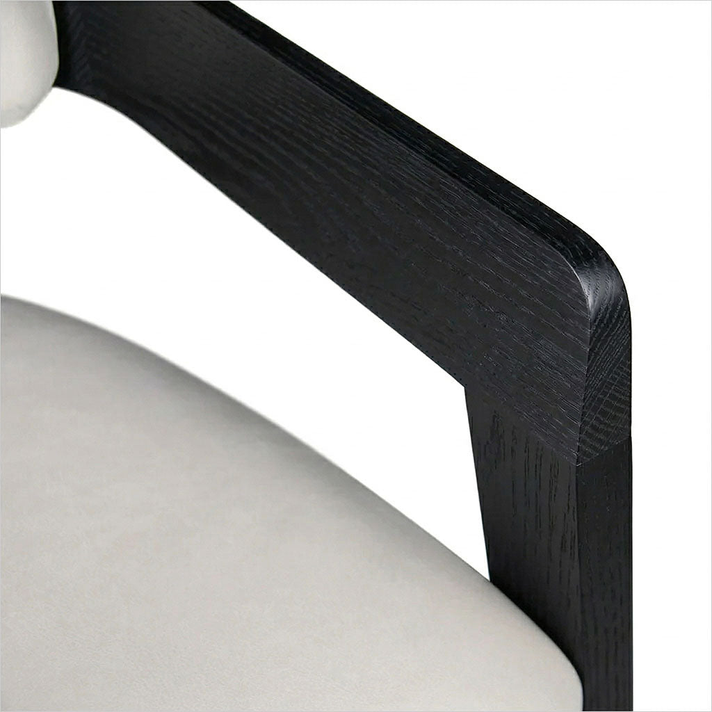 Marco Armchair - Light Stone - Black Oak