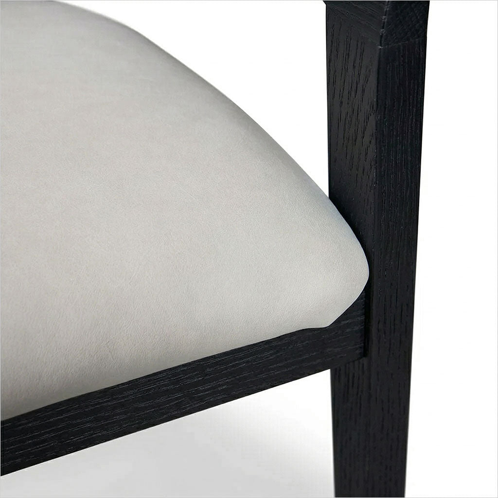 Marco Armchair - Light Stone - Black Oak