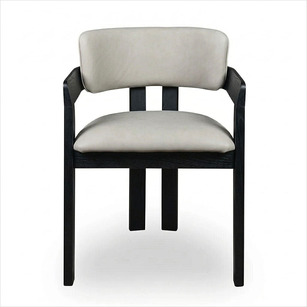 Marco Armchair - Light Stone - Black Oak