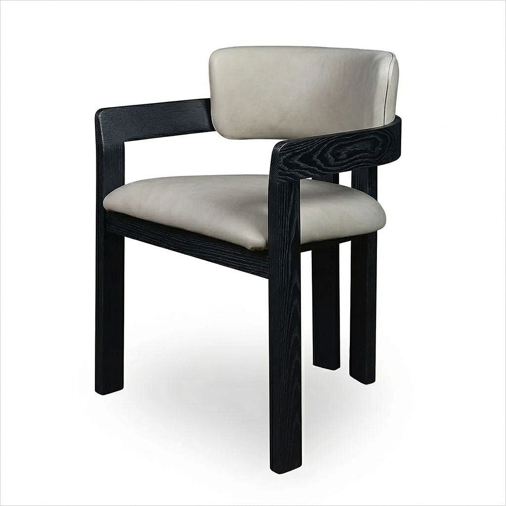 Marco Armchair - Light Stone - Black Oak