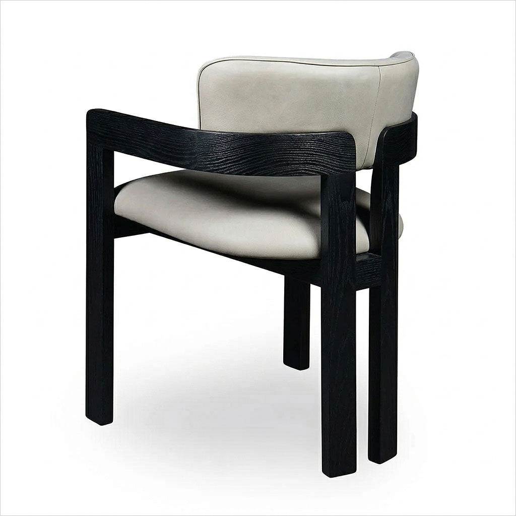 Marco Armchair - Light Stone - Black Oak