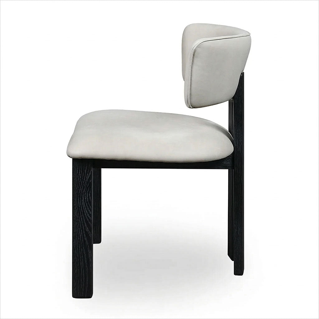 Marco Dining Chair - Light Stone - Black Oak