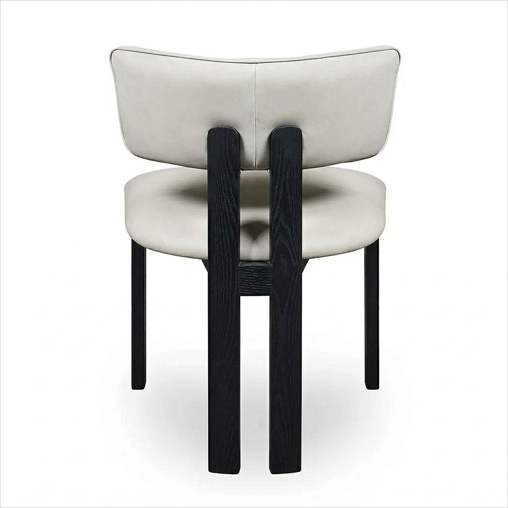 Marco Dining Chair - Light Stone - Black Oak