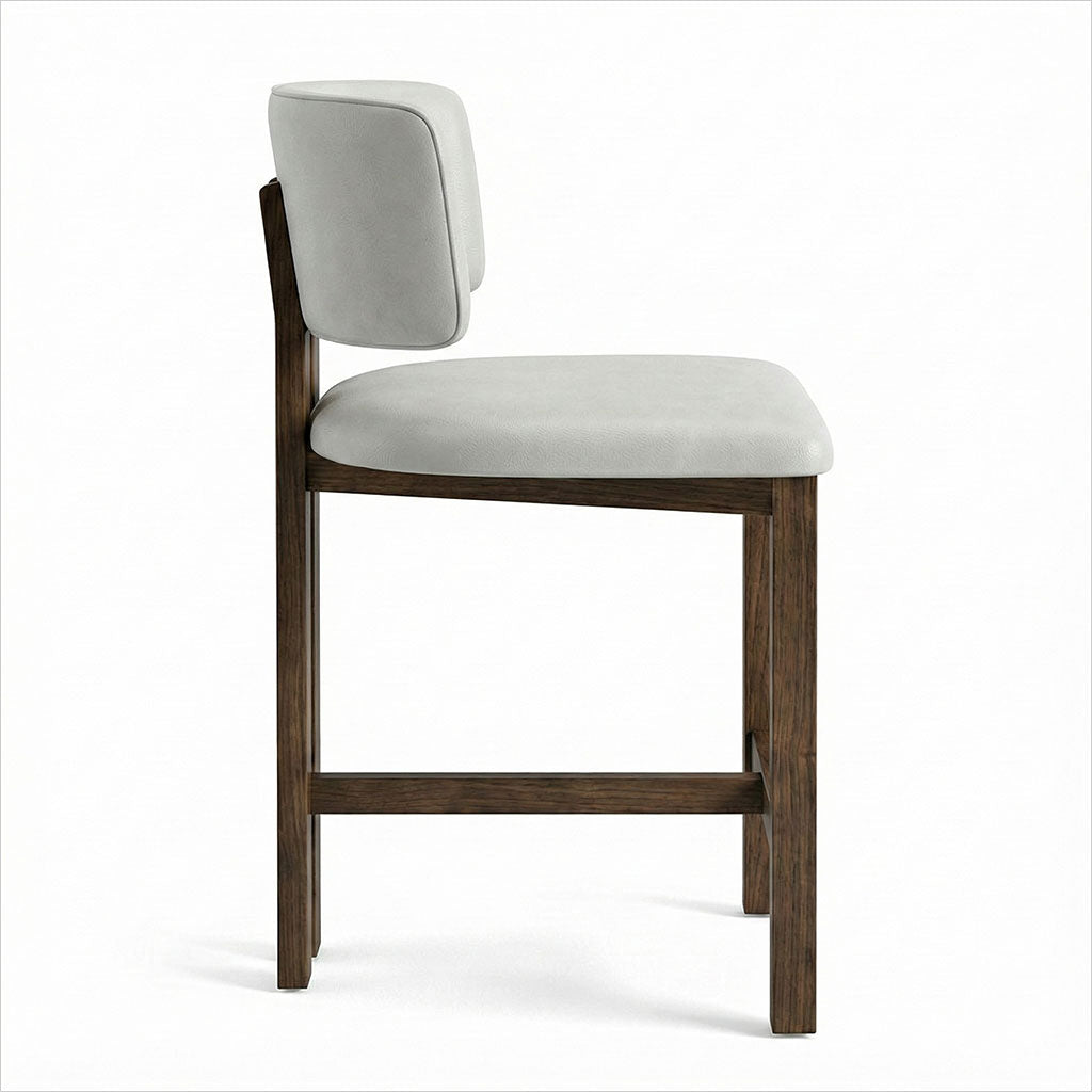 Marco Counter Stool - Light Stone - Walnut