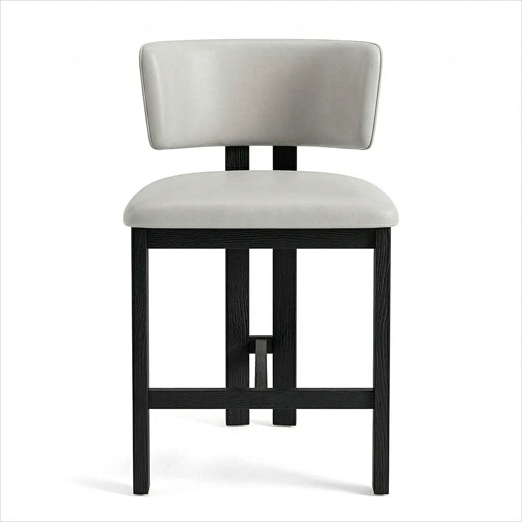 Marco Counter Stool - Light Stone - Black Oak
