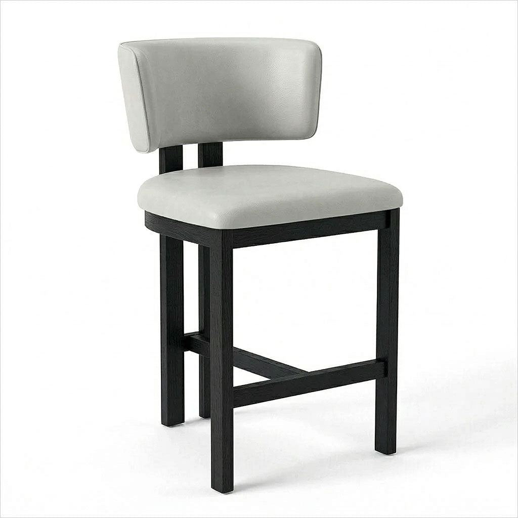 Marco Counter Stool - Light Stone - Black Oak