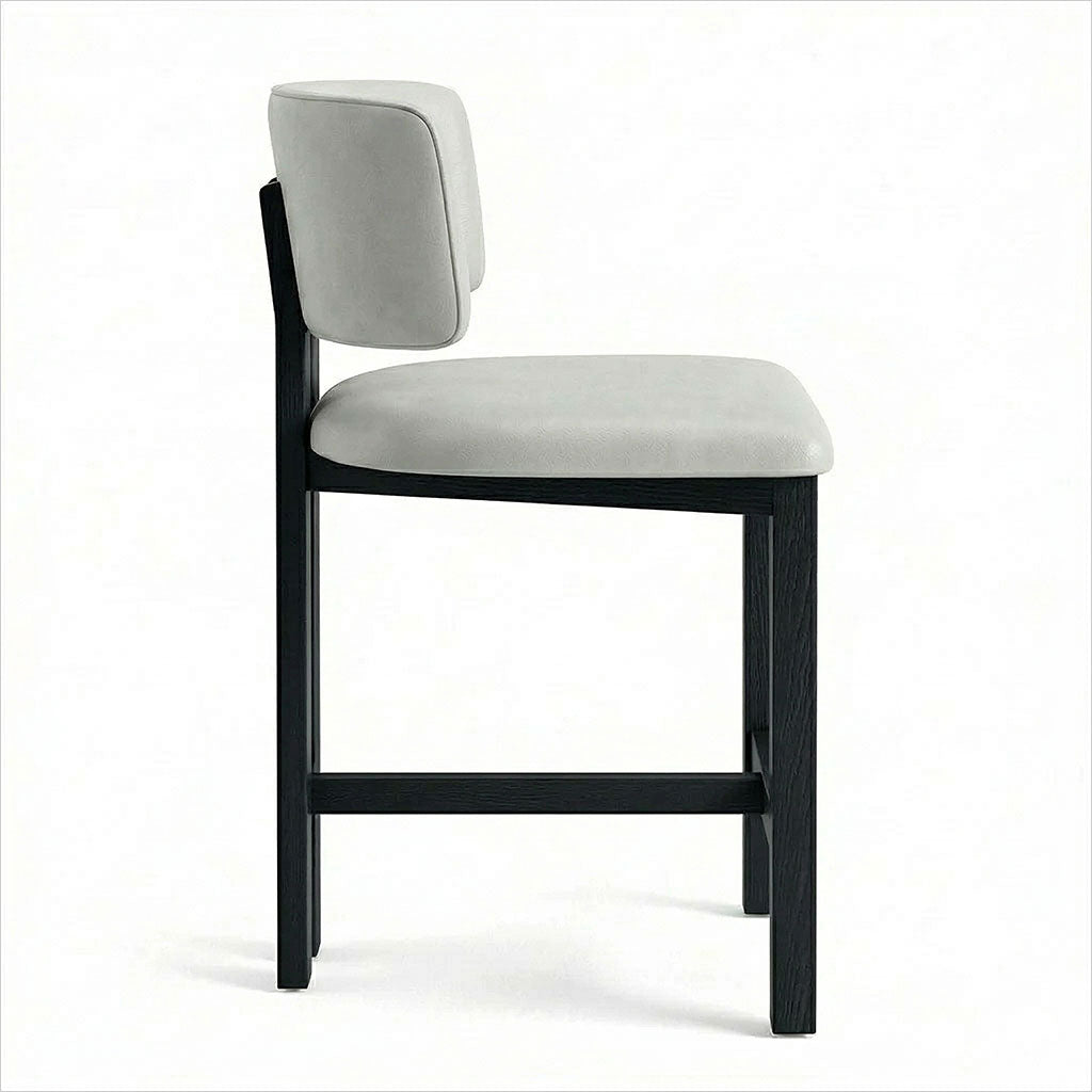 Marco Counter Stool - Light Stone - Black Oak
