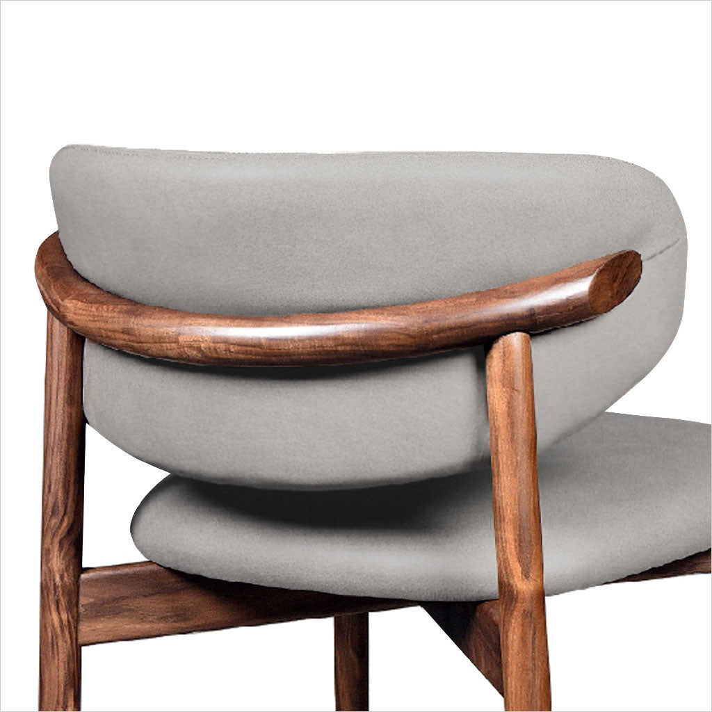 Maria Counter Stool - Light Stone - Walnut