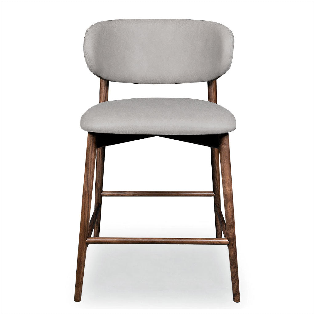 Maria Counter Stool - Light Stone - Walnut