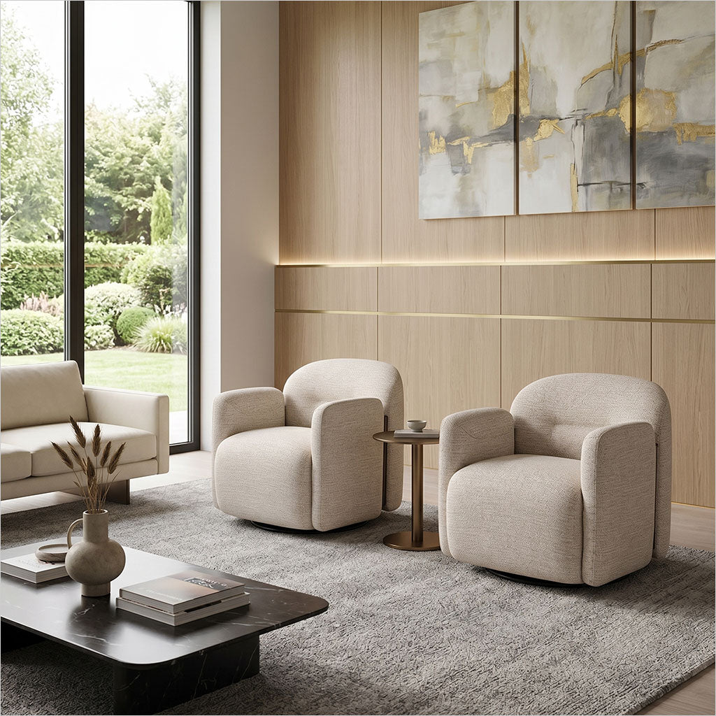 Lellani Occasional Chair - Cream Fabric