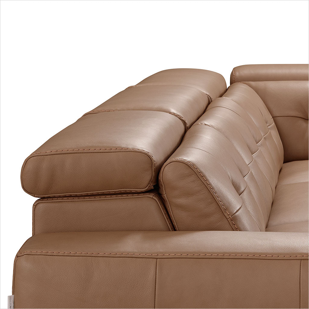 brown leather sectional