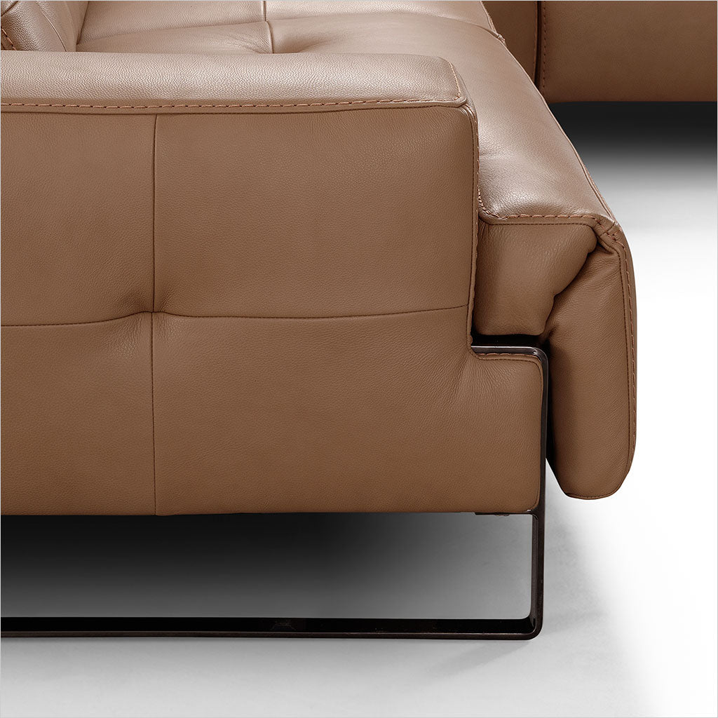brown leather sectional